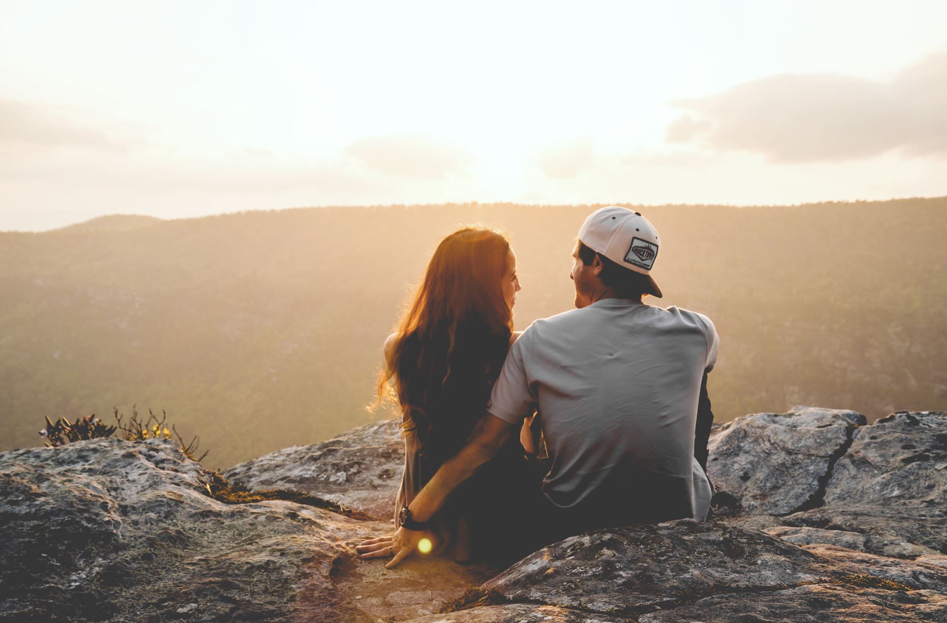 Two people sitting