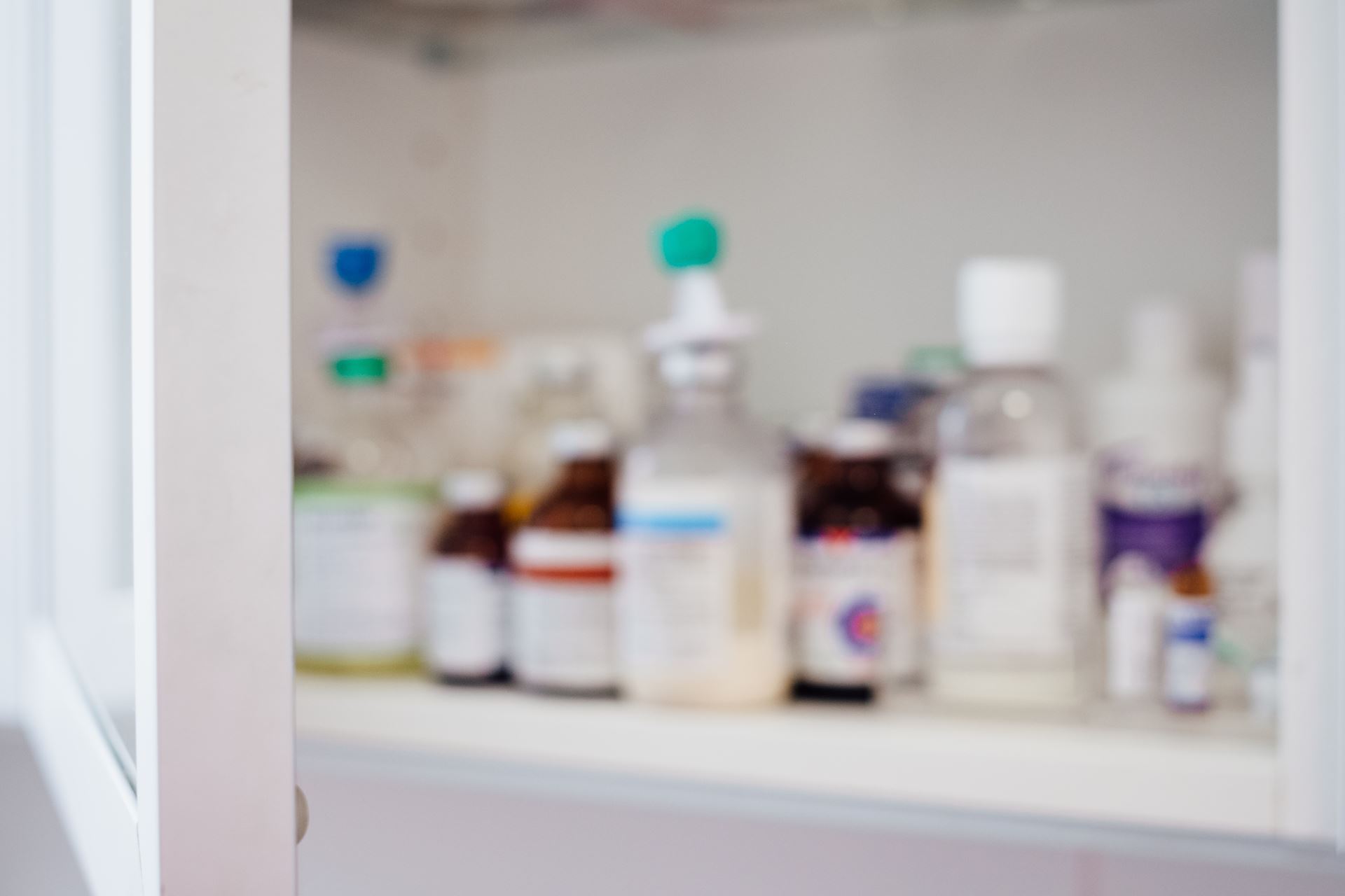 Medicines in a cupboard